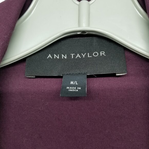 NWOT Ann Taylor Plum Trench Coat / Cape Poncho M/L - Perfect Piece for Fall - Picture 6 of 7